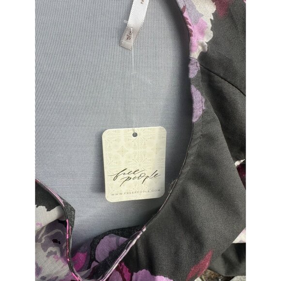 NWT Free People Maye Floral Puff Sleeve Cotton Poplin Tunic Top - Picture 7 of 7